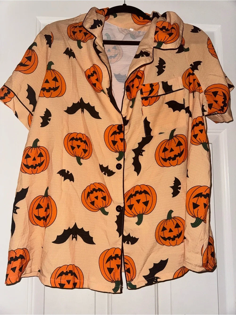 Halloween Pumpkin & Bat pajama set